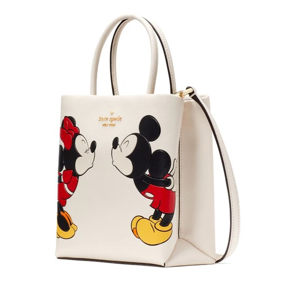 New Disney X Kate Spade New York Minnie Mini Tote Parchment Multi - Picture 4 of 5